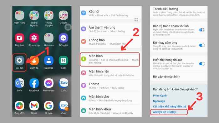 Hướng dẫn cách cài đặt đồng hồ Samsung luôn hiển thị khi tắt màn hình bước 1