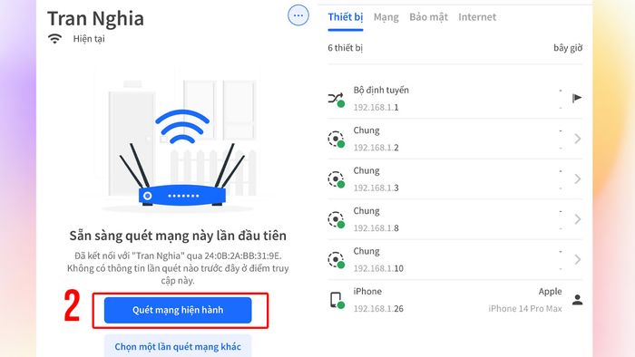 Cách kiểm tra ai đang sử dụng Wifi bằng điện thoại iOS – Bước 2