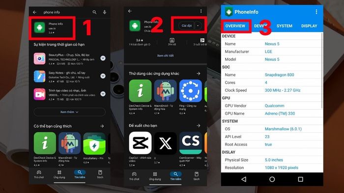 Kiểm tra nguồn gốc xuất xứ điện thoại Samsung qua ứng dụng Phone INFO