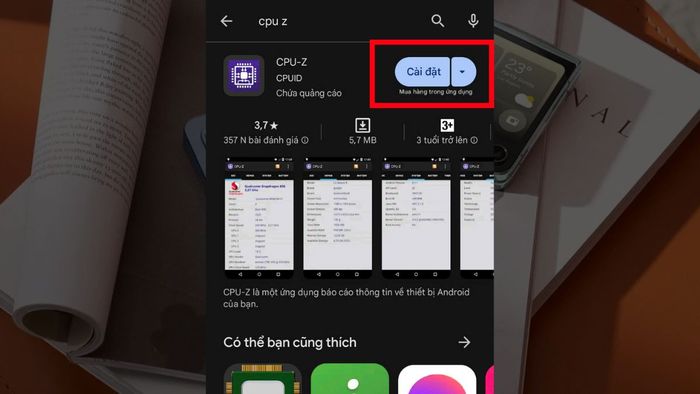 Hướng dẫn kiểm tra thông tin điện thoại Samsung qua ứng dụng CPUz - Bước 1