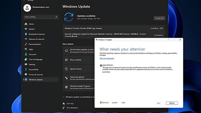 Lỗi liên quan đến trình điều khiển khi cập nhật Windows 10