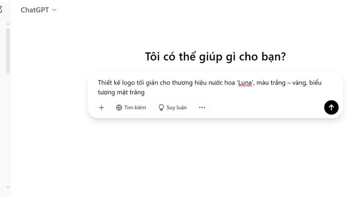 Cách tạo logo AI bằng Prompt trên bước 1