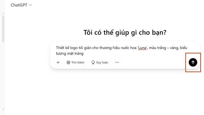 Cách tạo logo AI bằng Prompt trên bước 2