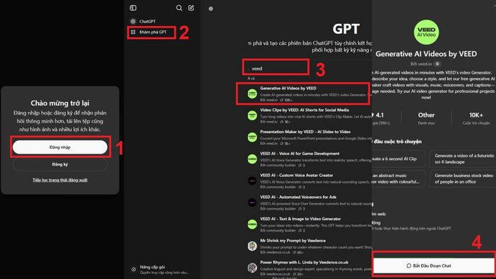 Hướng dẫn tạo video từ Prompt trên , bước 2