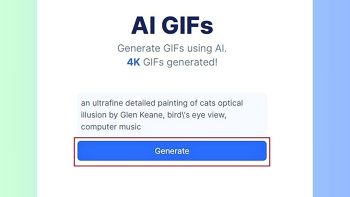Tạo ảnh động bằng AI GIFs