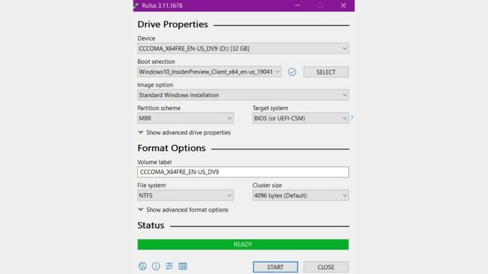 Hướng dẫn tạo USB Boot để cài đặt Windows 10 bằng phần mềm Rufus - Bước 5