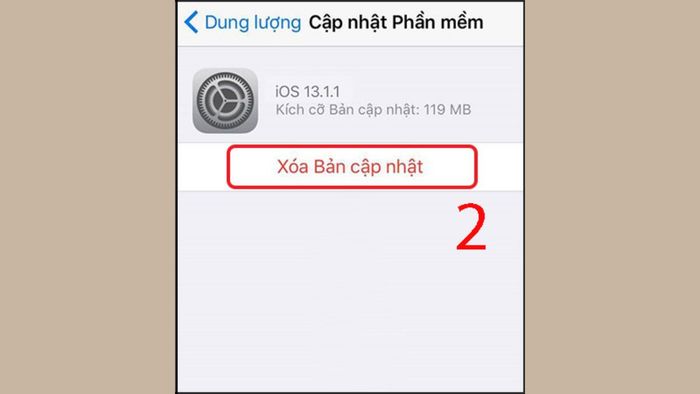 Hướng dẫn xóa bản cập nhật iOS trên iPhone – Bước 3
