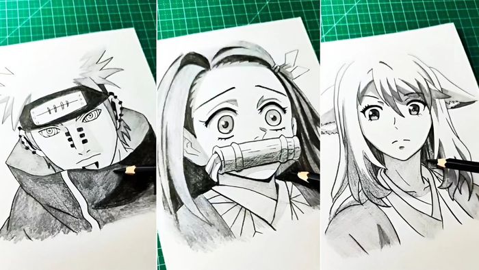 Vẽ tranh chân dung anime cận mặt đầy ấn tượng và sáng tạo