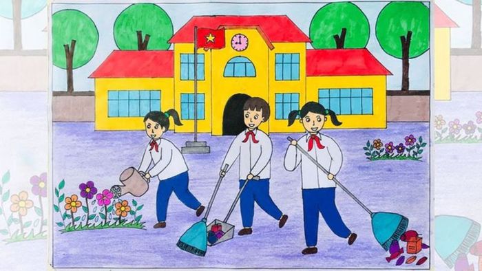 Tại sao vẽ tranh trường học lại trở thành sở thích của nhiều bạn học sinh?