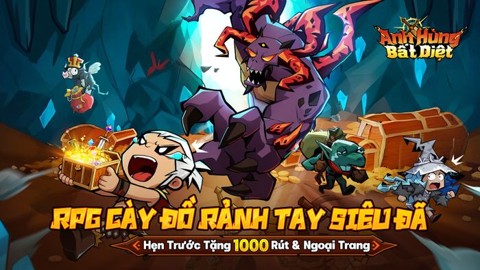 Cày đồ không giới hạn! Siêu phẩm RPG treo máy 'Anh Hùng Bất Diệt' đã chính thức mở cổng đăng ký sớm.