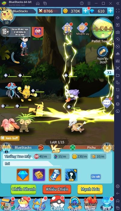 Trải nghiệm trò chơi Pokémon Liên Minh Bảo Bối trên máy tính với BlueStacks