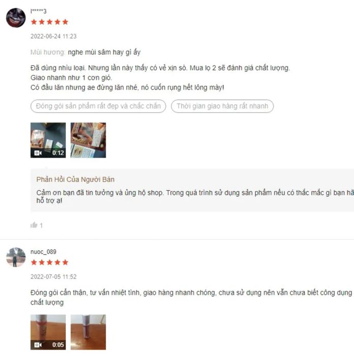 Review về Thuốc mọc lông mày Kaminomoto từ người sử dụng