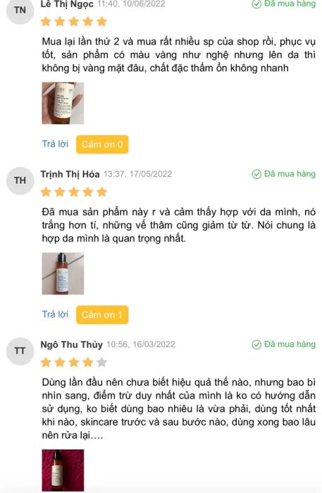 Nhận xét/ đánh giá từ người dùng
