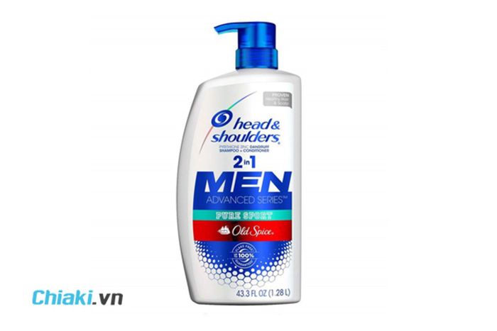 Dầu gội xả Head & Shoulders Old Spice Pure Sport 2 trong 1 cho Nam giới 1.28L