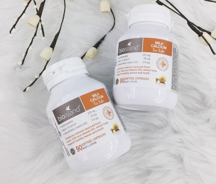Sản phẩm sữa canxi Milk Calcium Bio Island dành cho trẻ sơ sinh