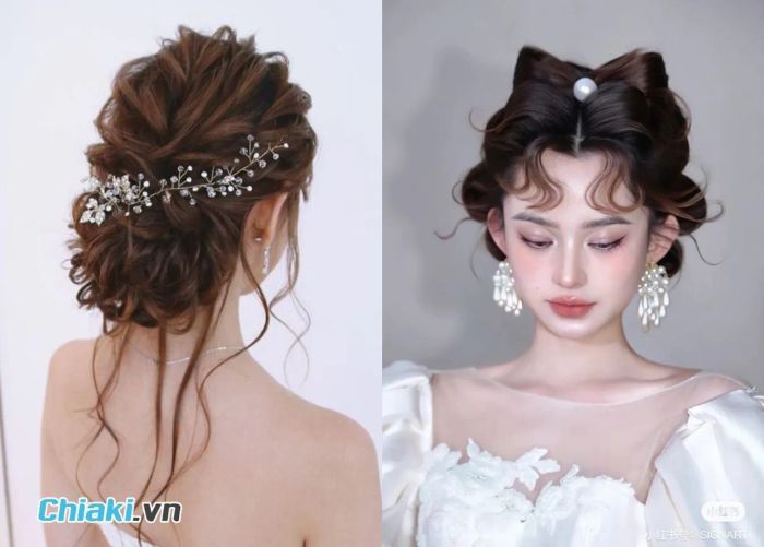 Kiểu tóc đẹp bới tóc tạo kiểu cầu kỳ