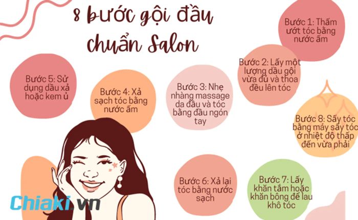 8 bước gội đầu như ở salon chuyên nghiệp