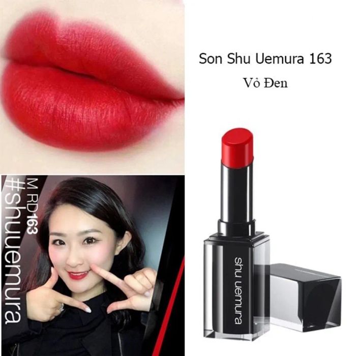Son Shu Uemura 163 màu đỏ ruby tươi rạng rỡ