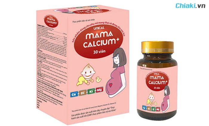 Unical Mama Calcium - thực phẩm chức năng bổ sung canxi cho phụ nữ mang thai.