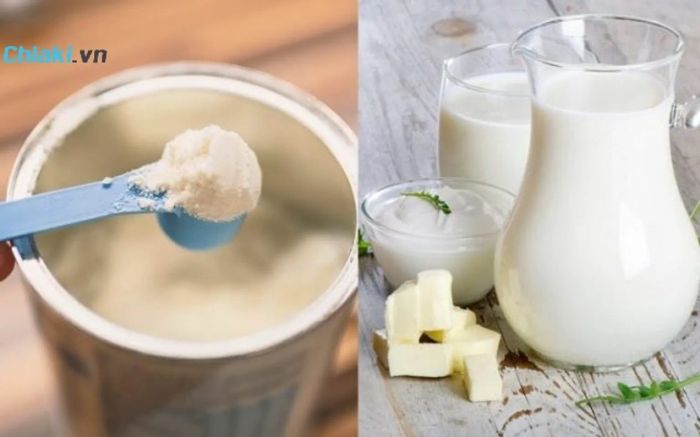 Hướng dẫn pha sữa bột tách béo