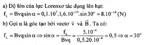 Phương của lực Lorenxơ không có đặc điểm nào sau đây?