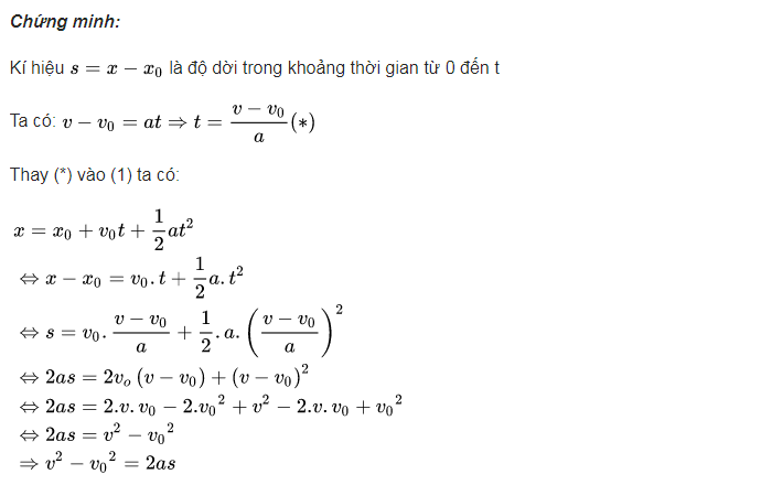 Tổng hợp các công thức tính gia tốc cùng bài tập áp dụng