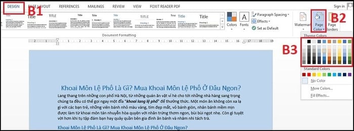 Hướng dẫn thay đổi màu nền trong Word nhanh chóng và dễ dàng