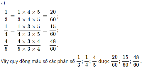 Toán lớp 4 trang 117, 118: Luyện tập quy đồng mẫu số các phân số