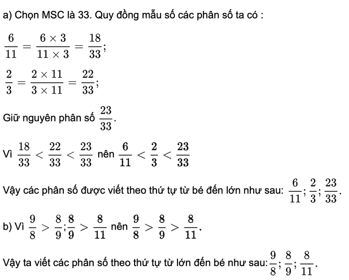 Toán lớp 5 trang 149, 150: Ôn tập phân số với đáp án chi tiết