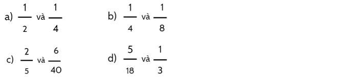 Toán lớp 4, trang 117 và 118: Bài tập luyện quy đồng mẫu số các phân số.