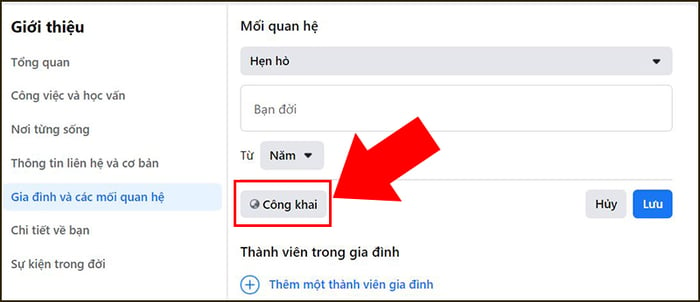 Cập nhật tình trạng quan hệ trên trang cá nhân Facebook một cách dễ dàng