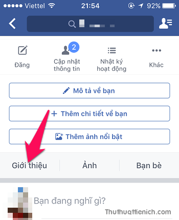 Cập nhật tình trạng quan hệ trên trang cá nhân Facebook một cách đơn giản