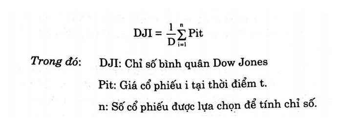 Công thức tính chỉ số DJI