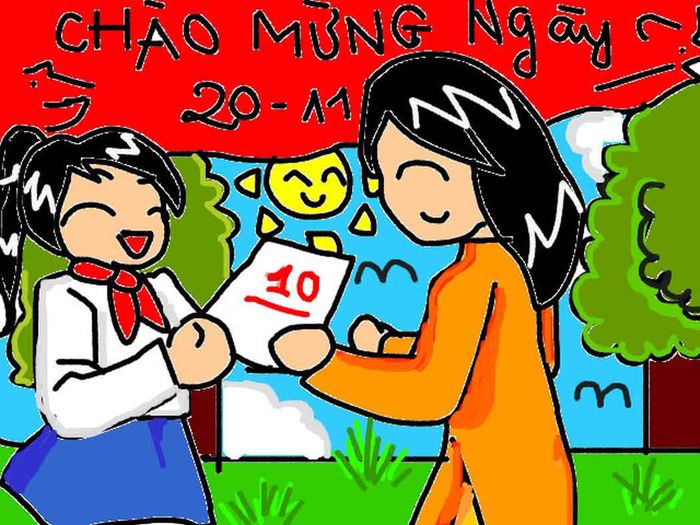 Bài 9 Mĩ thuật lớp 8: Chủ đề Ngày Nhà giáo Việt Nam 20-11