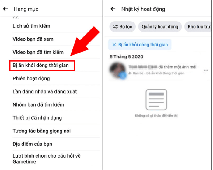 Hướng dẫn xem lại các bài viết đã ẩn trên Facebook từ điện thoại và máy tính