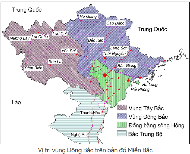 So sánh địa hình giữa vùng núi Đông Bắc và Tây Bắc? Địa lý lớp 8