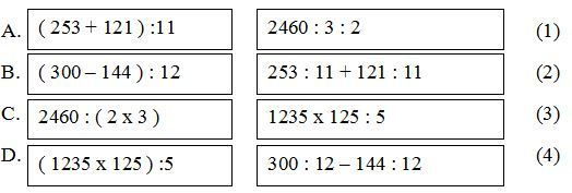 Bài kiểm tra cuối tuần môn Toán lớp 4: Đề 1 - Tuần 14