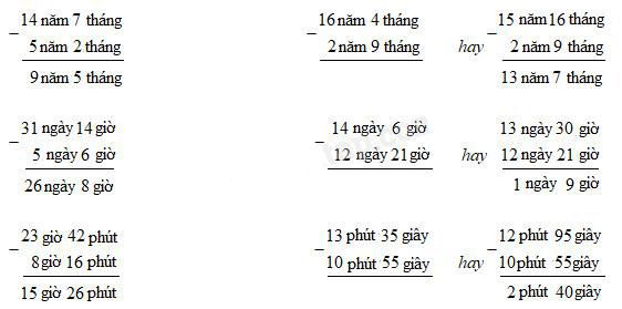 Hướng dẫn giải Vở bài tập Toán lớp 5 bài 124 về phép trừ số đo thời gian chi tiết