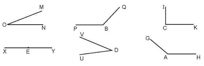 Toán lớp 4 trang 26, 27, 28, 29 Bài 8: Góc nhọn, góc tù, góc bẹt từ Kết nối tri thức