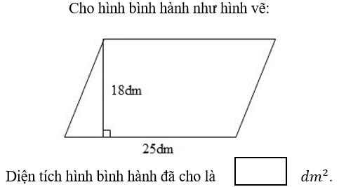 Giải Toán lớp 4 trang 104, 105: Bài tập về diện tích hình bình hành