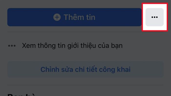 Nhấn vào biểu tượng 3 dấu chấm