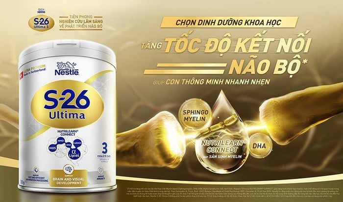 Nestlé S-26 Ultima 3 giúp tăng tốc độ kết nối não bộ