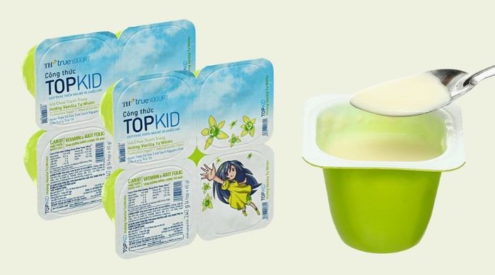 Hộp 4 sữa chua thanh trùng TH true YOGURT Top Kid vị vani 60g