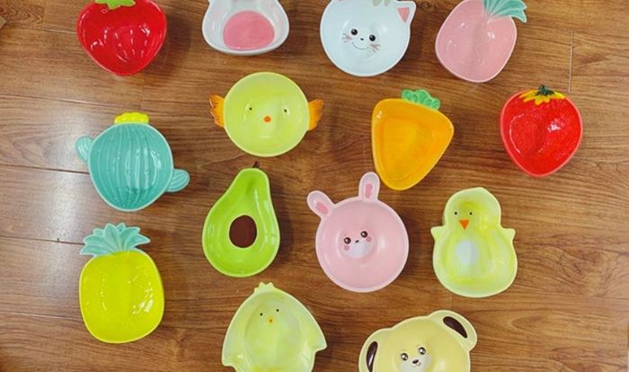 Chén ăn dặm sứ hình ngộ nghĩnh cho bé