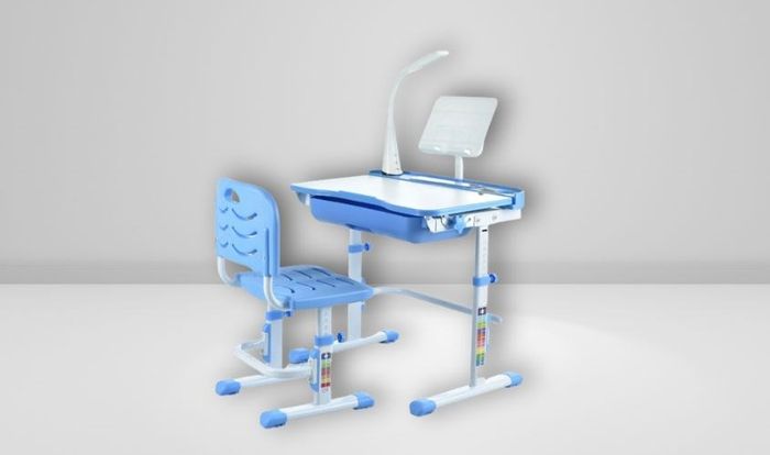 Bộ bàn ghế học chống gù Kachi MK296 - Màu xanh (dành cho độ tuổi từ 3 đến 10)