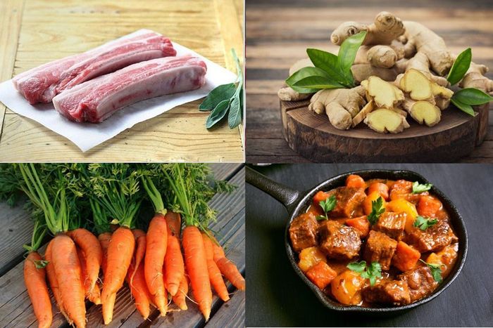 Thịt heo hầm cà rốt thơm ngon và mềm mại