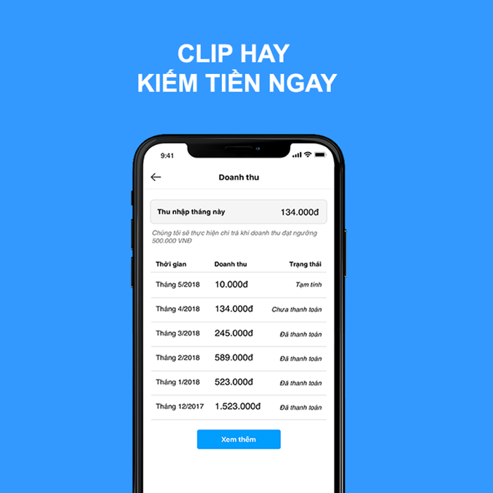 Tạo thêm thu nhập cho người dùng khi đăng tải video