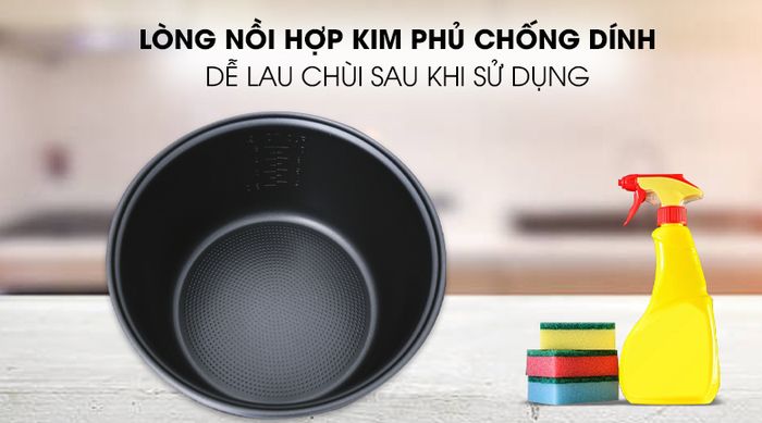 Nồi cơm nắp gài Delites NCG1805 - chất liệu nồi.