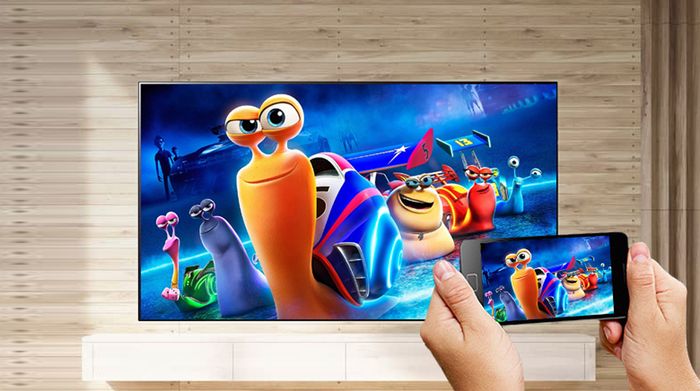 Chia sẻ nội dung điện thoại lên tivi - Smart Tivi LG 4K 55 inch 55UQ8000PSC