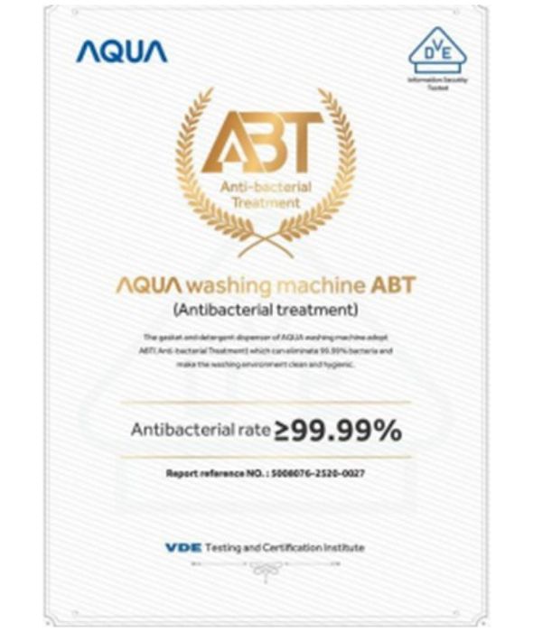 Kết quả chứng nhận thử nghiệm công nghệ mâm giặt kháng khuẩn ABT